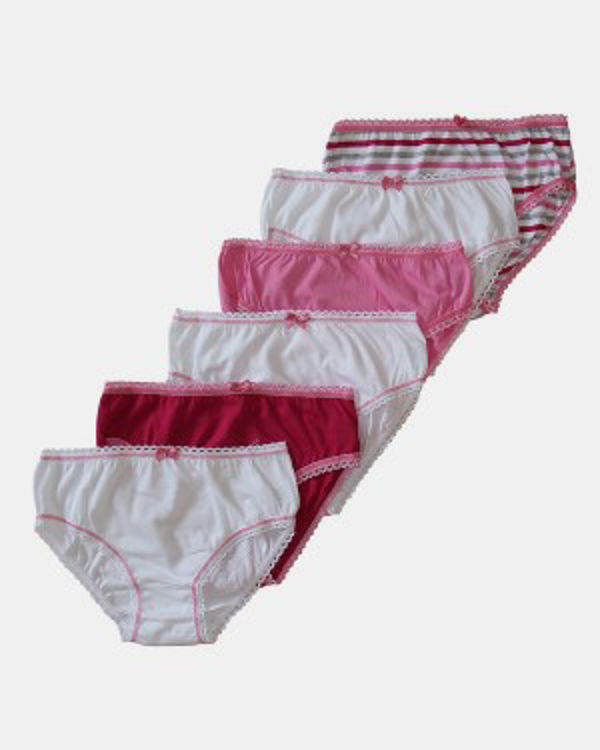 Picture of 4152B GIRLS COTTON BRIEFS-ECONOMIC 6 PACK